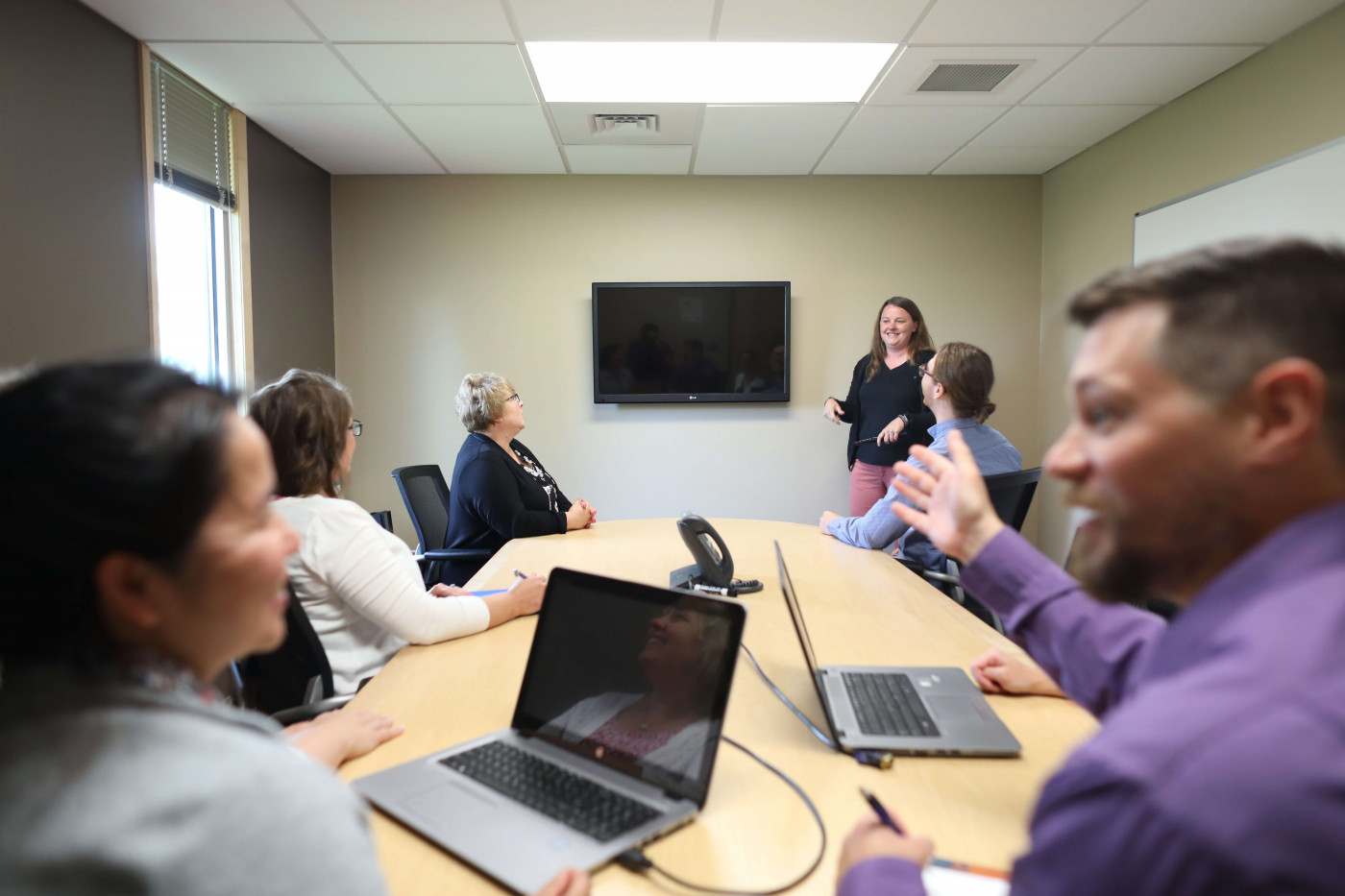 business meeting in a conference room